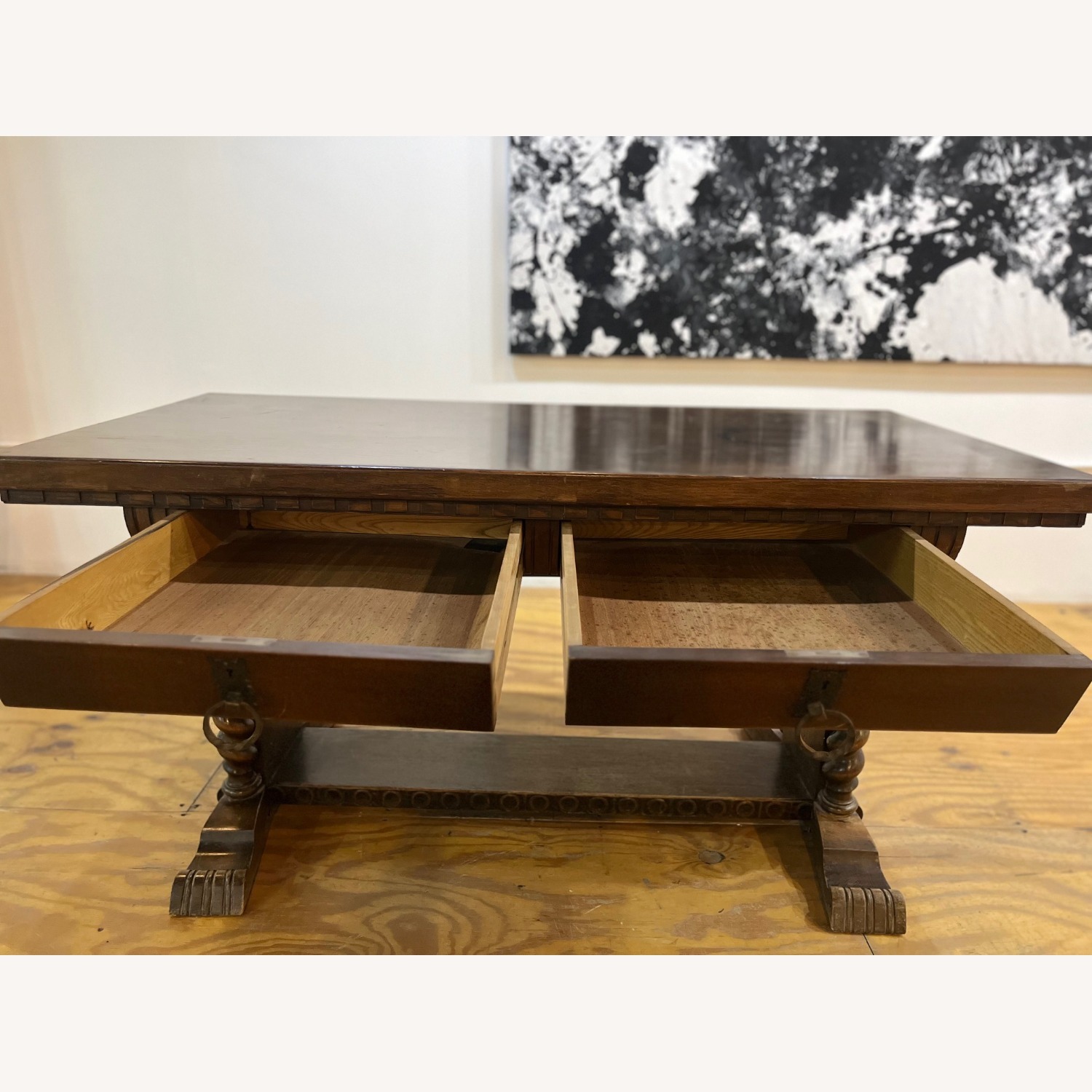 Vintage/Antique Finds Dark Brown Wood Desk - image-6