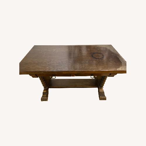 Used Vintage/Antique Finds Dark Brown Wood Desk for sale on AptDeco