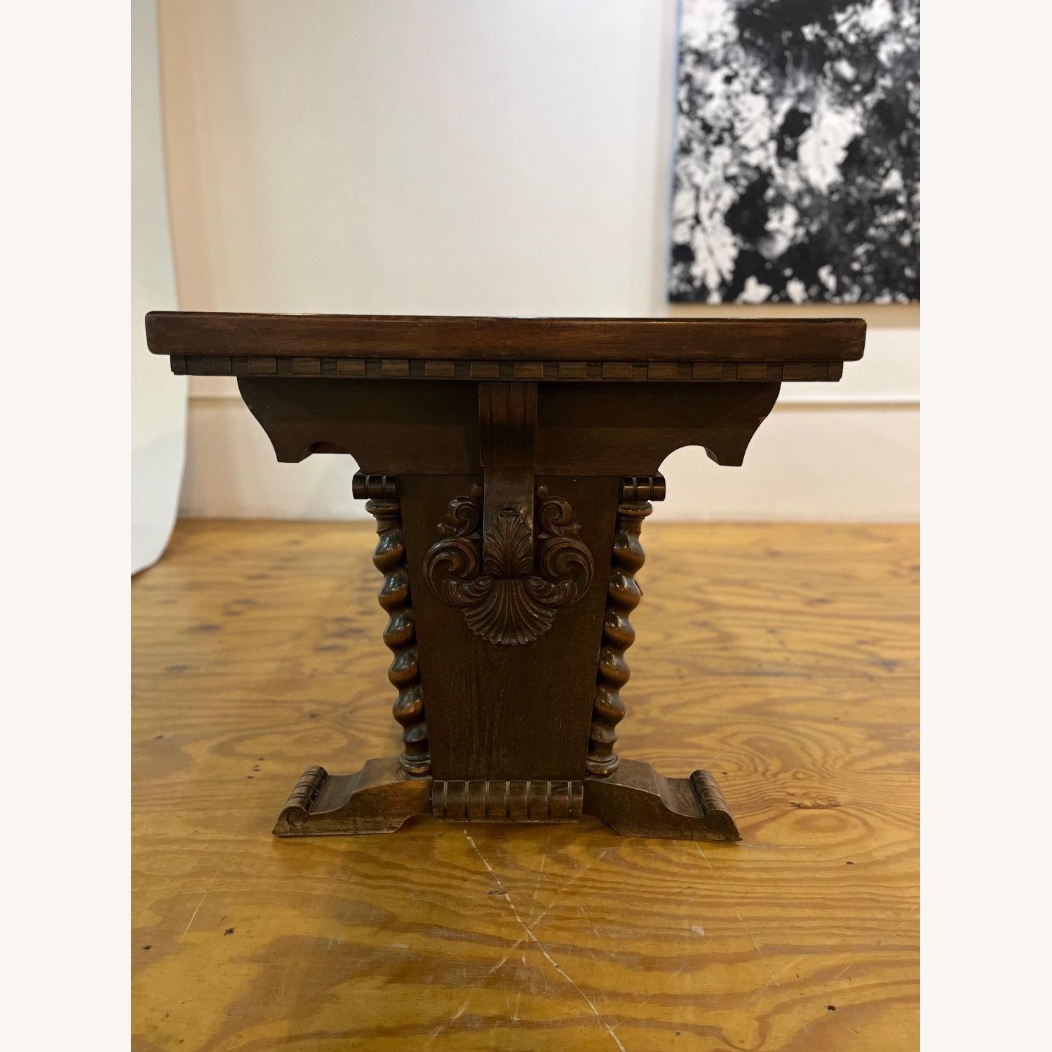 Vintage/Antique Finds Dark Brown Wood Desk - image-3