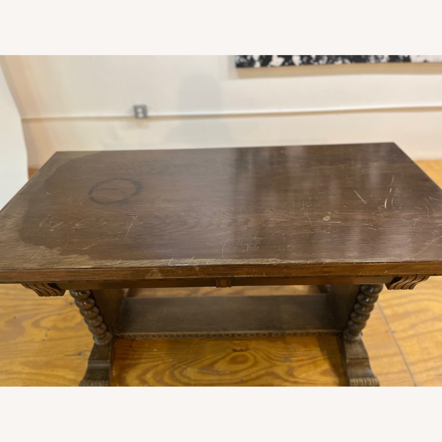 Vintage/Antique Finds Dark Brown Wood Desk - image-4