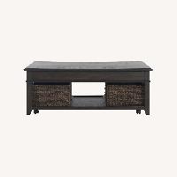 Mill Creek Lift Top Cocktail Table W 2 Baskets