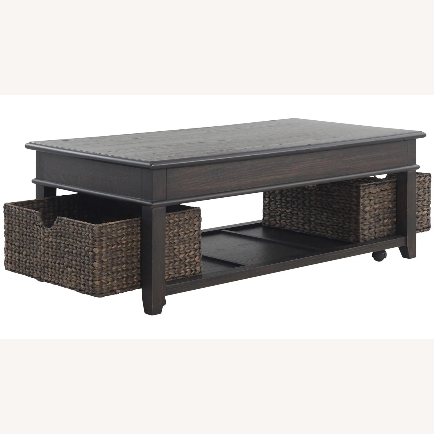 Mill Creek Lift Top Cocktail Table W 2 Baskets - image-4