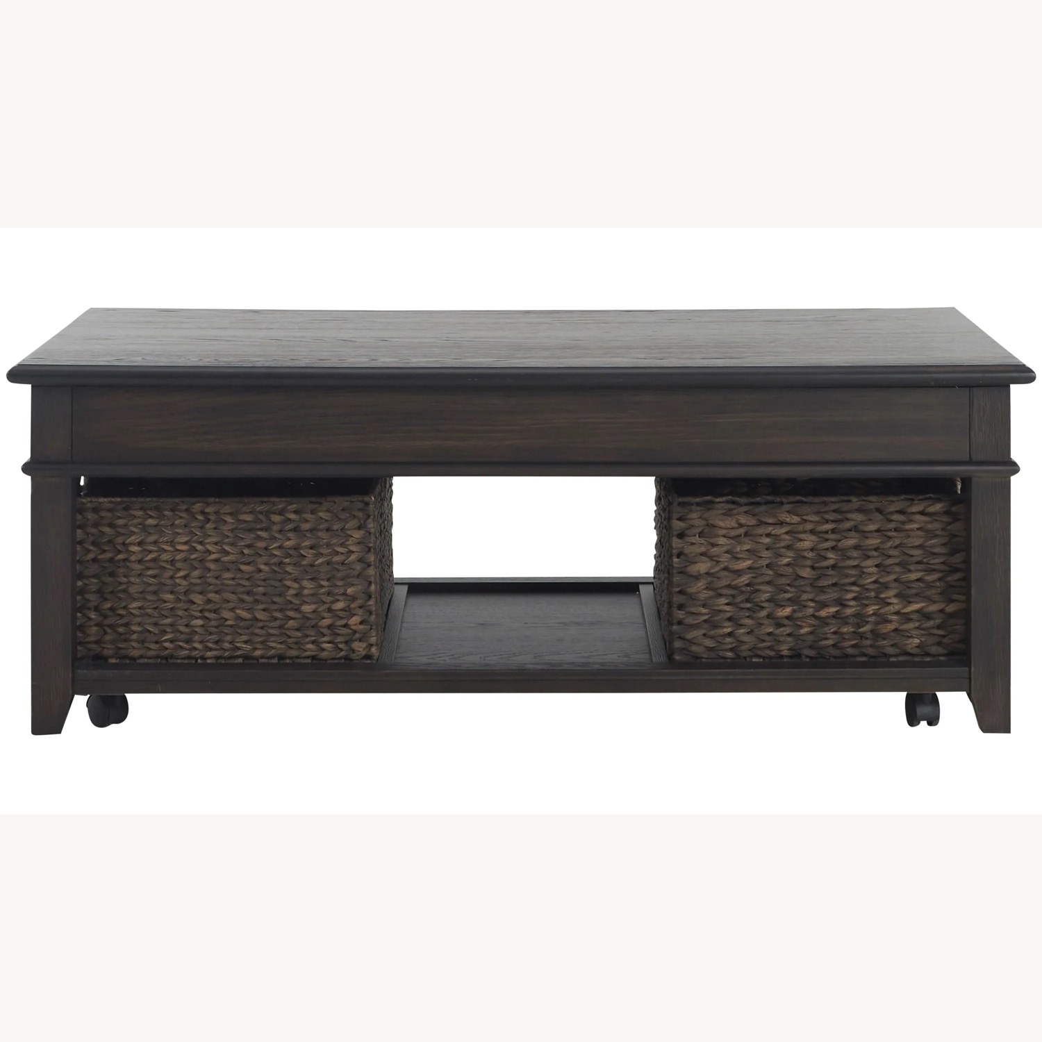 Mill Creek Lift Top Cocktail Table W 2 Baskets - image-1