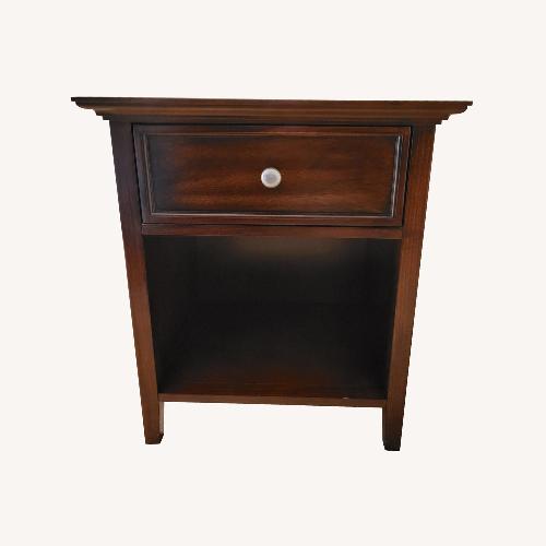 Used Dark Brown Wood Side Table for sale on AptDeco