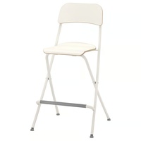 IKEA Franklin Foldable White Stools With Backrest