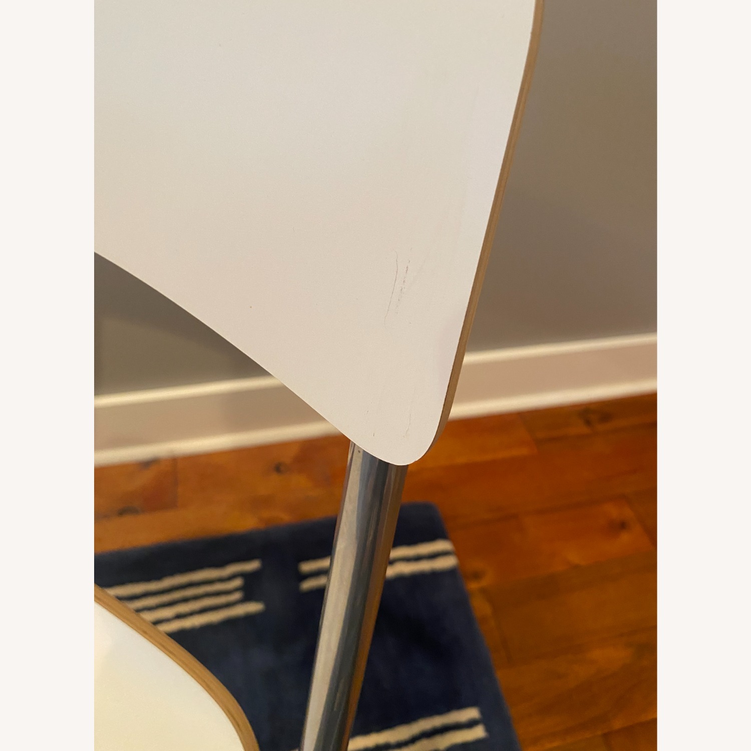 IKEA Franklin Foldable White Stools With Backrest - image-6