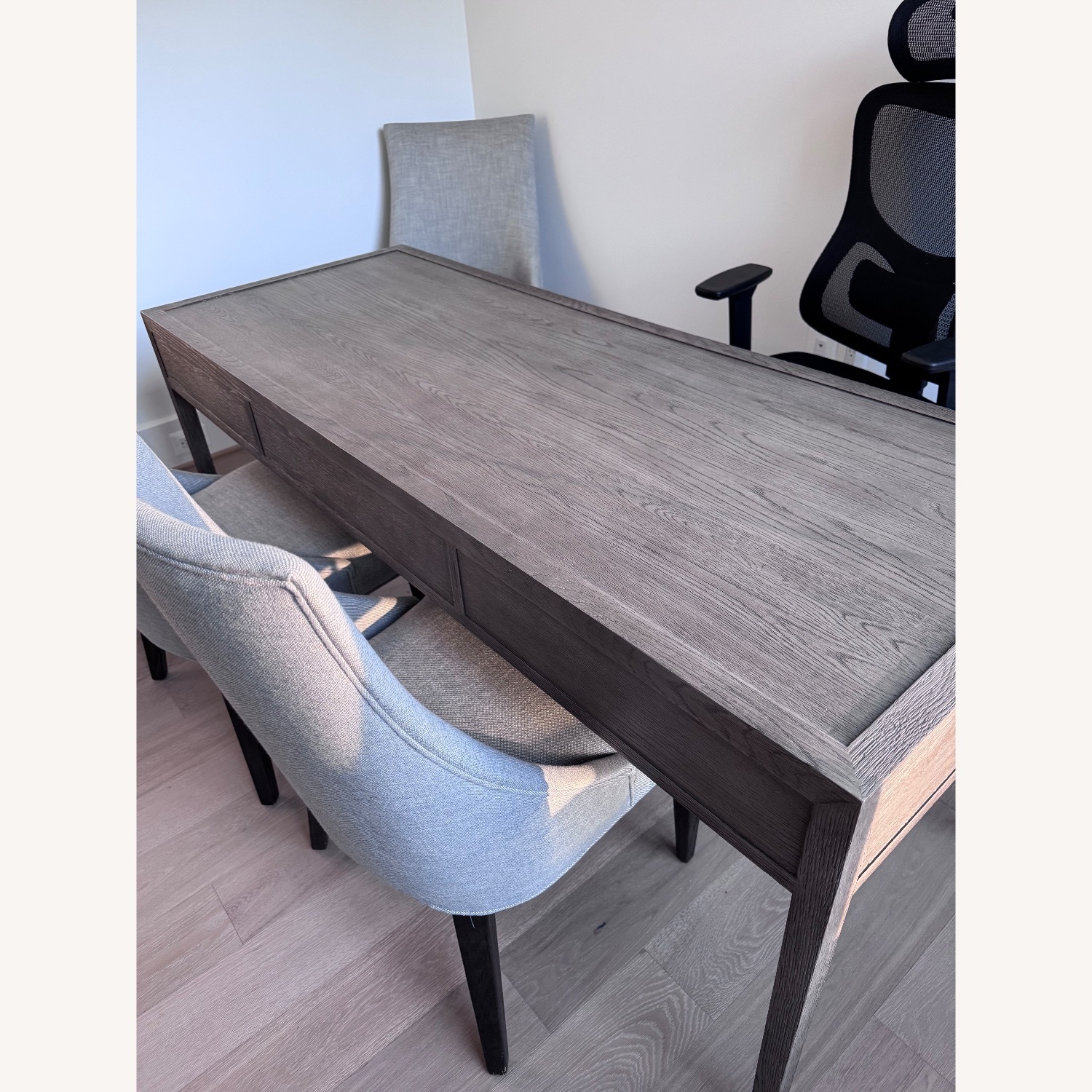 Restoration Hardware French Contemporary Dark Gray Wood Desk - image-2