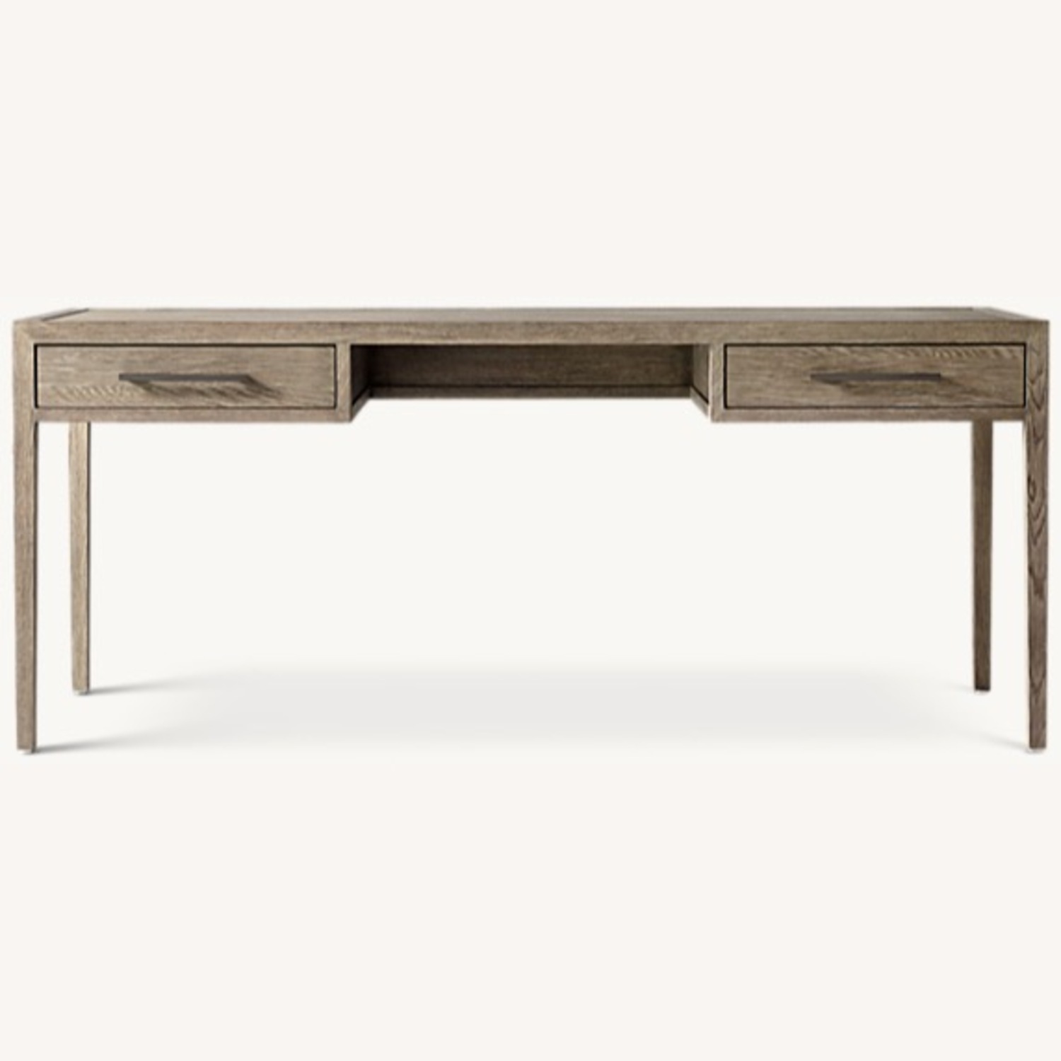 Restoration Hardware French Contemporary Dark Gray Wood Desk - image-0