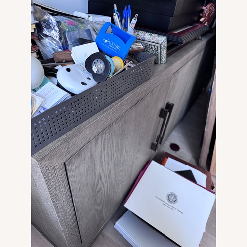 Used Restoration Hardware French Contemporary Dark Gray Wood Sideboard for sale on AptDeco