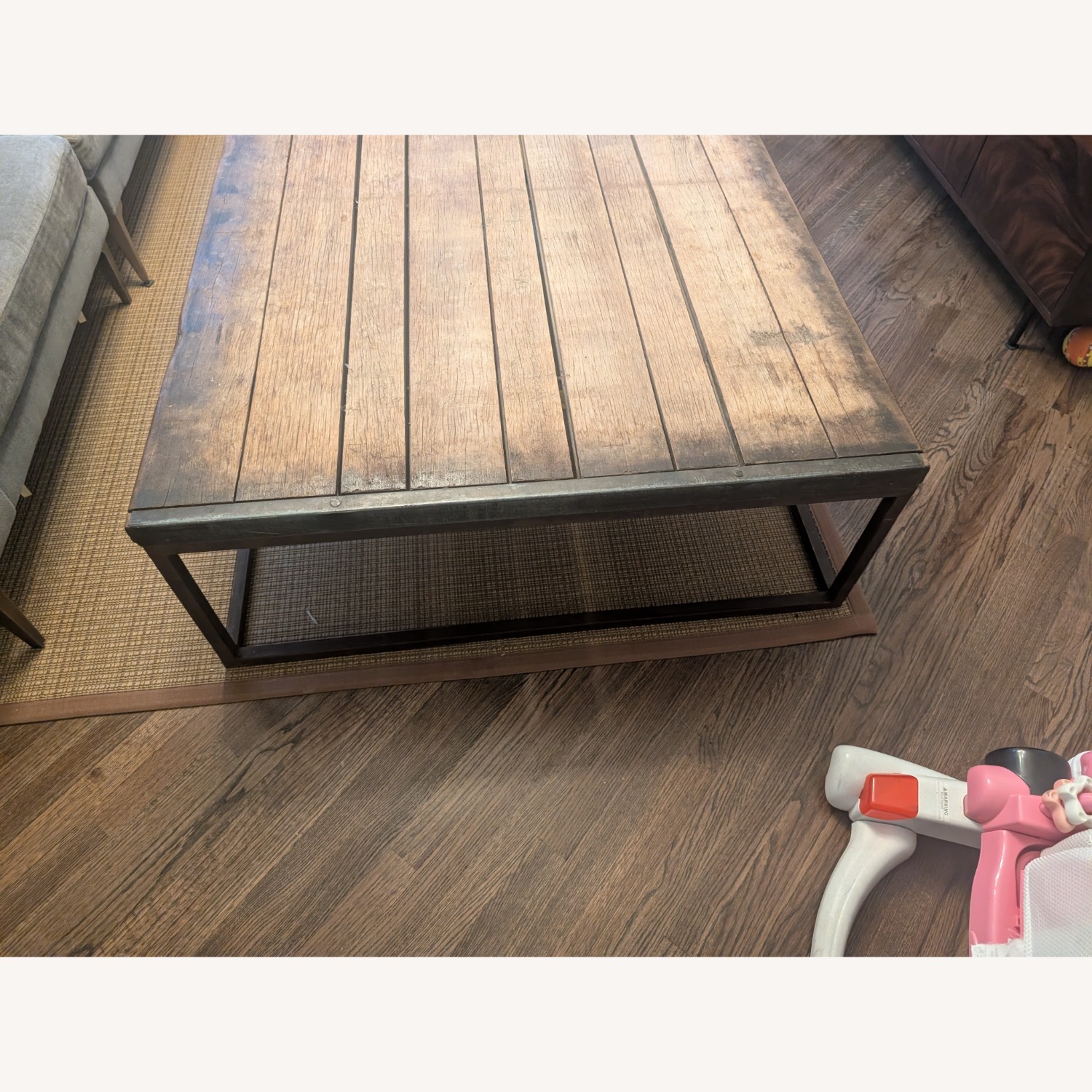 Restoration Hardware Brickmaker's Dark Brown Wood Coffee Table - image-6