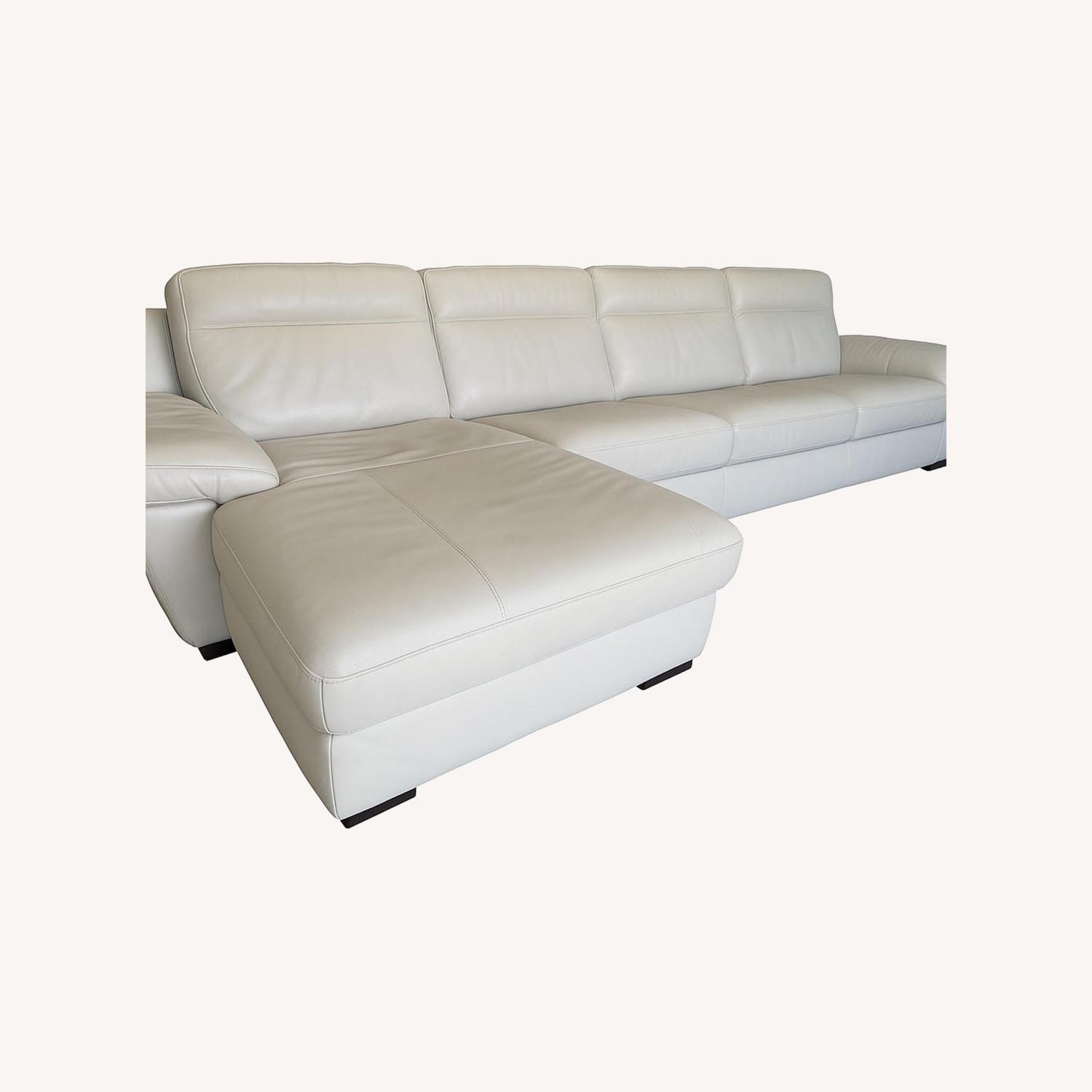 Macy's Julius 4-piece Natural Leather 3+ Seater Sofa - image-0