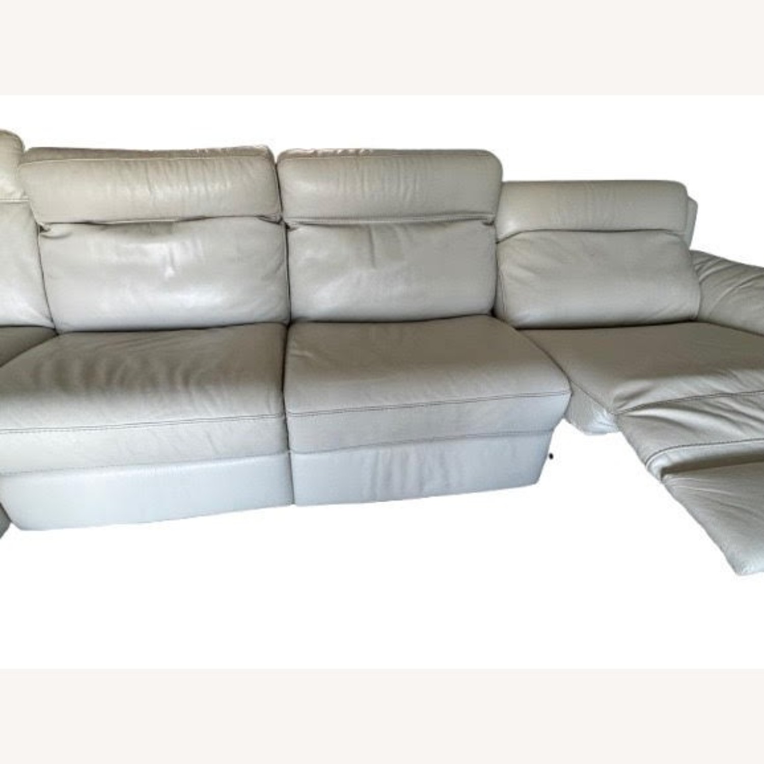 Macy's Julius 4-piece Natural Leather 3+ Seater Sofa - image-4