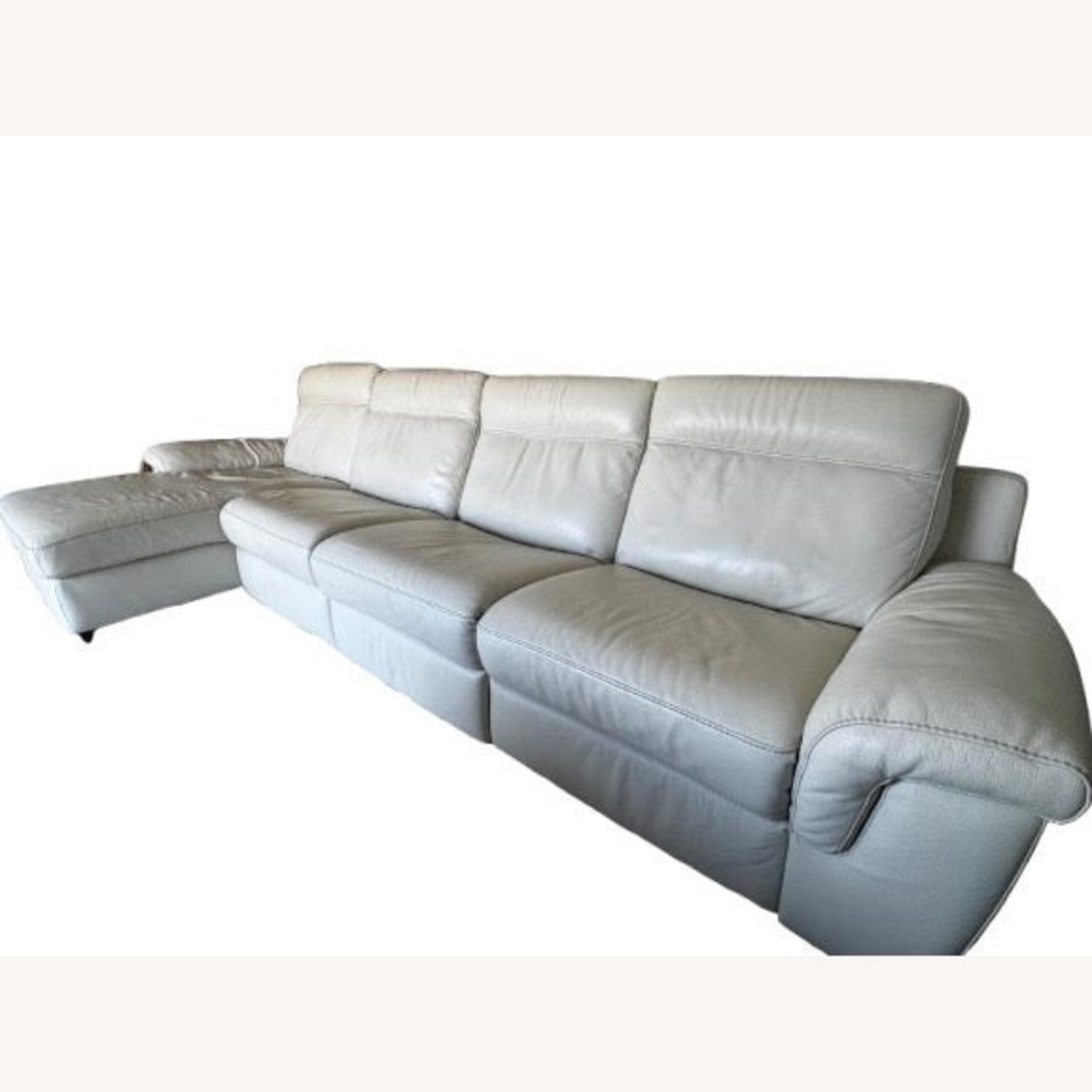 Macy's Julius 4-piece Natural Leather 3+ Seater Sofa - image-5