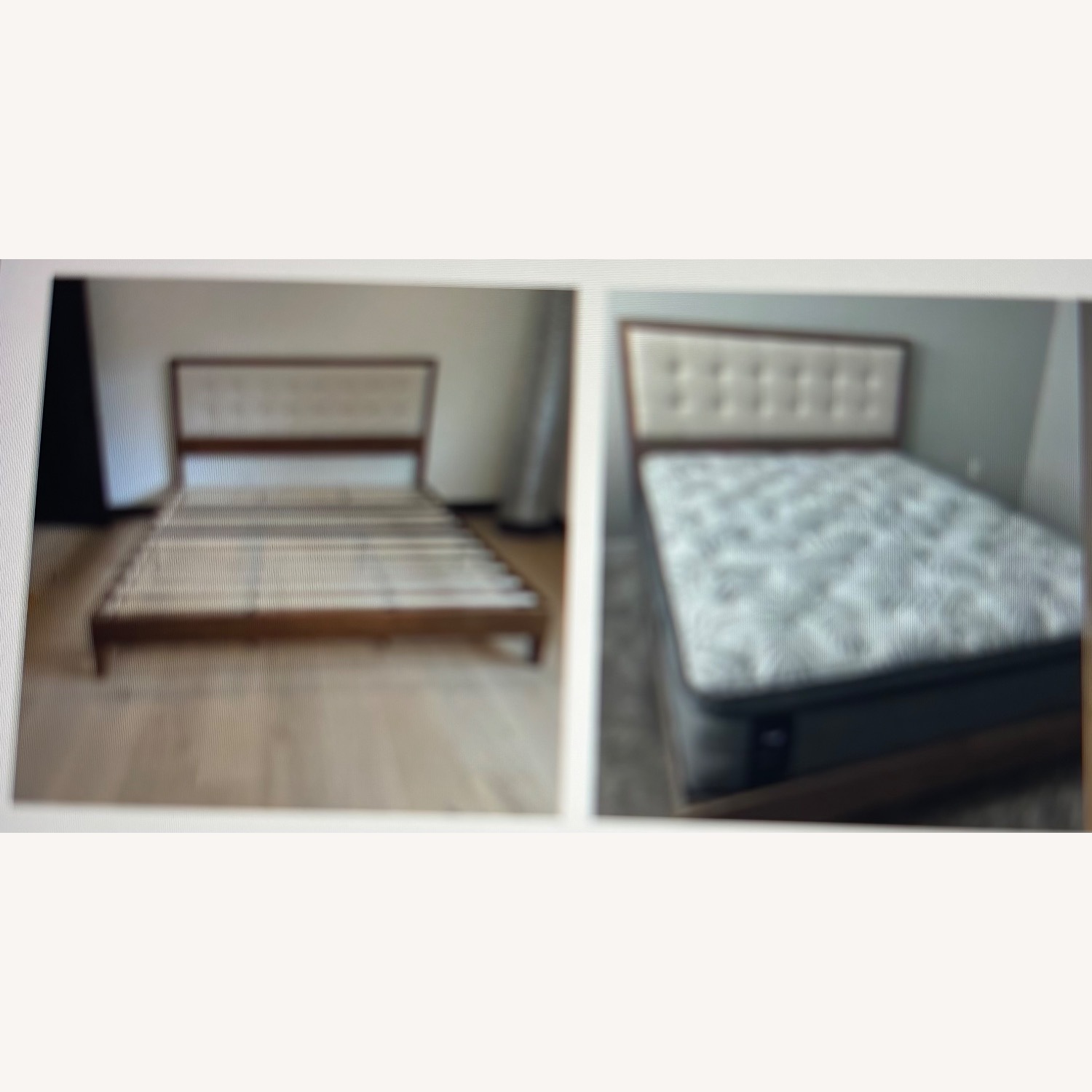 Wayfair White Fabric and Wood Bed - image-3