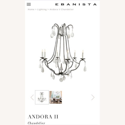 Used Black Iron & Rock Crystal Chandelier for sale on AptDeco