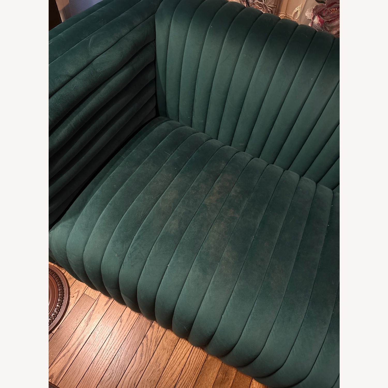 Wayfair Everly Quinn Green Velvet 3+ Seater Sofa - image-4