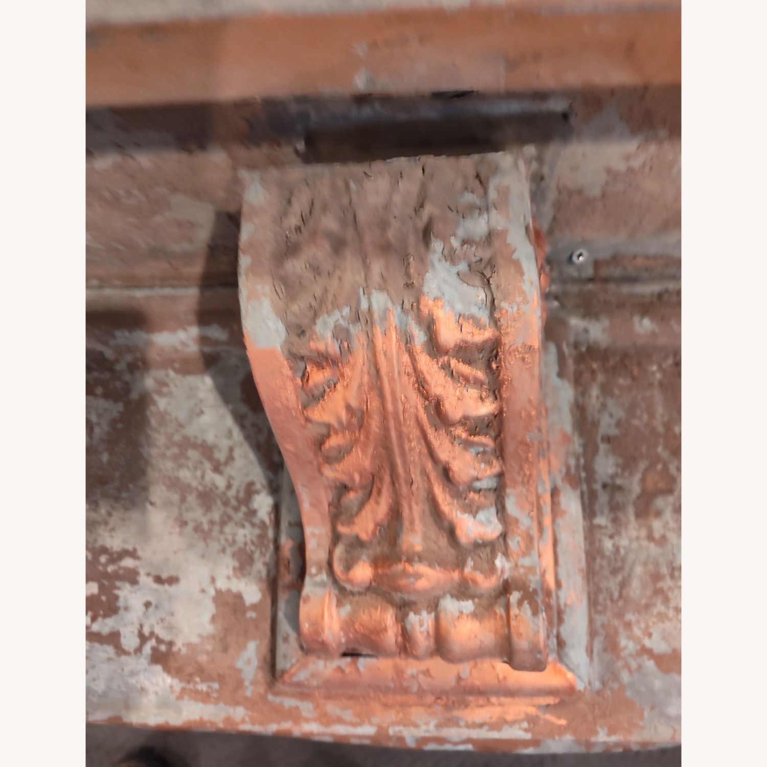 Antique Metal Flashing Mantel  - image-2