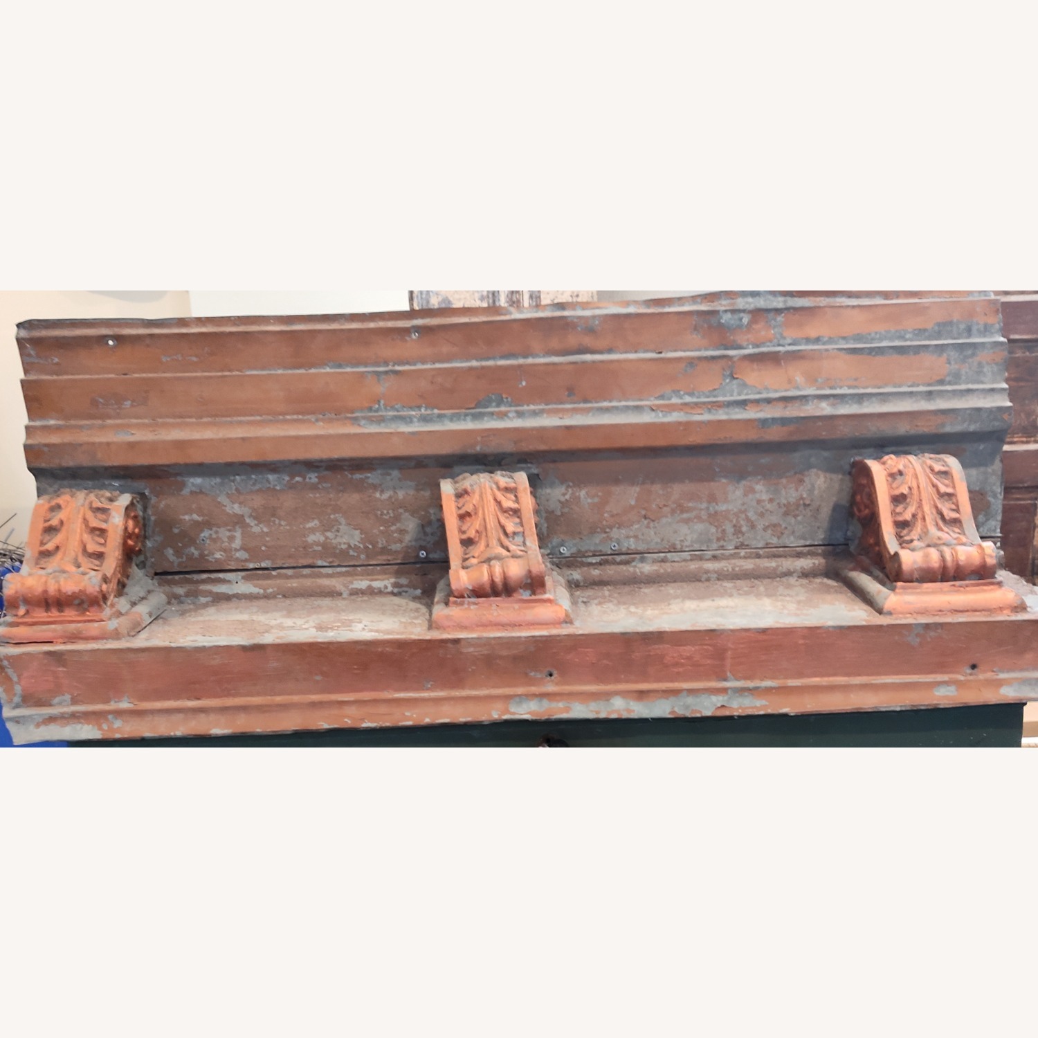 Antique Metal Flashing Mantel  - image-1
