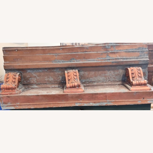 Used Antique Metal Flashing Mantel for sale on AptDeco