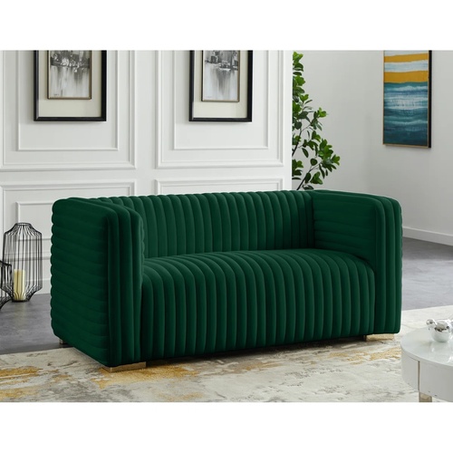 Used Wayfair Everly Quinn Green Velvet 2 Seater Sofa for sale on AptDeco
