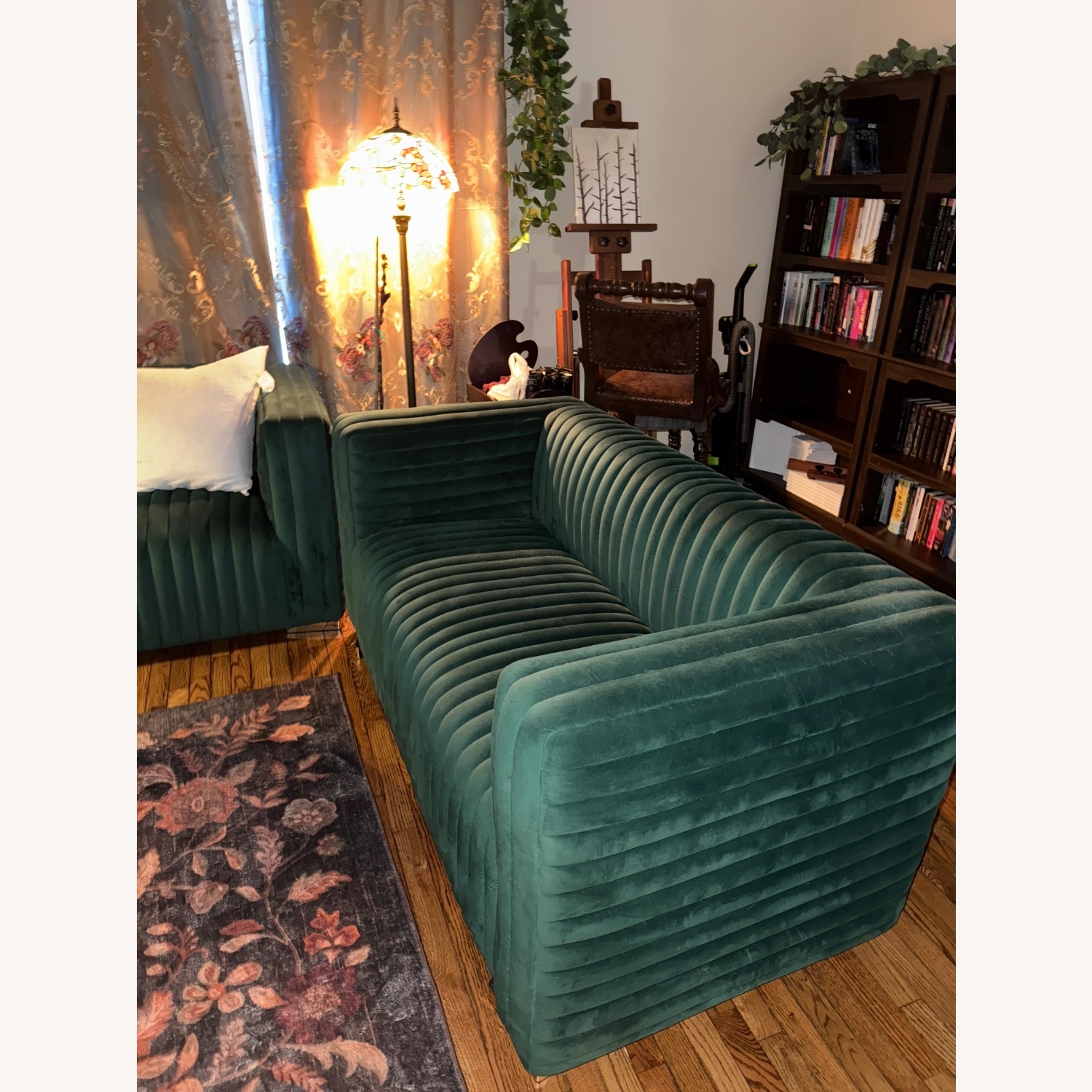 Wayfair Everly Quinn Green Velvet 2 Seater Sofa - image-3