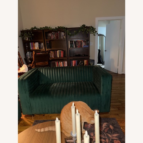 Used Wayfair Everly Quinn Green Velvet 2 Seater Sofa for sale on AptDeco