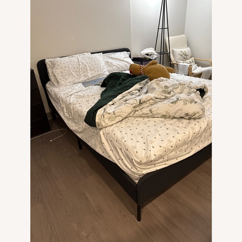 Used IKEA Blue Queen Bed for sale on AptDeco