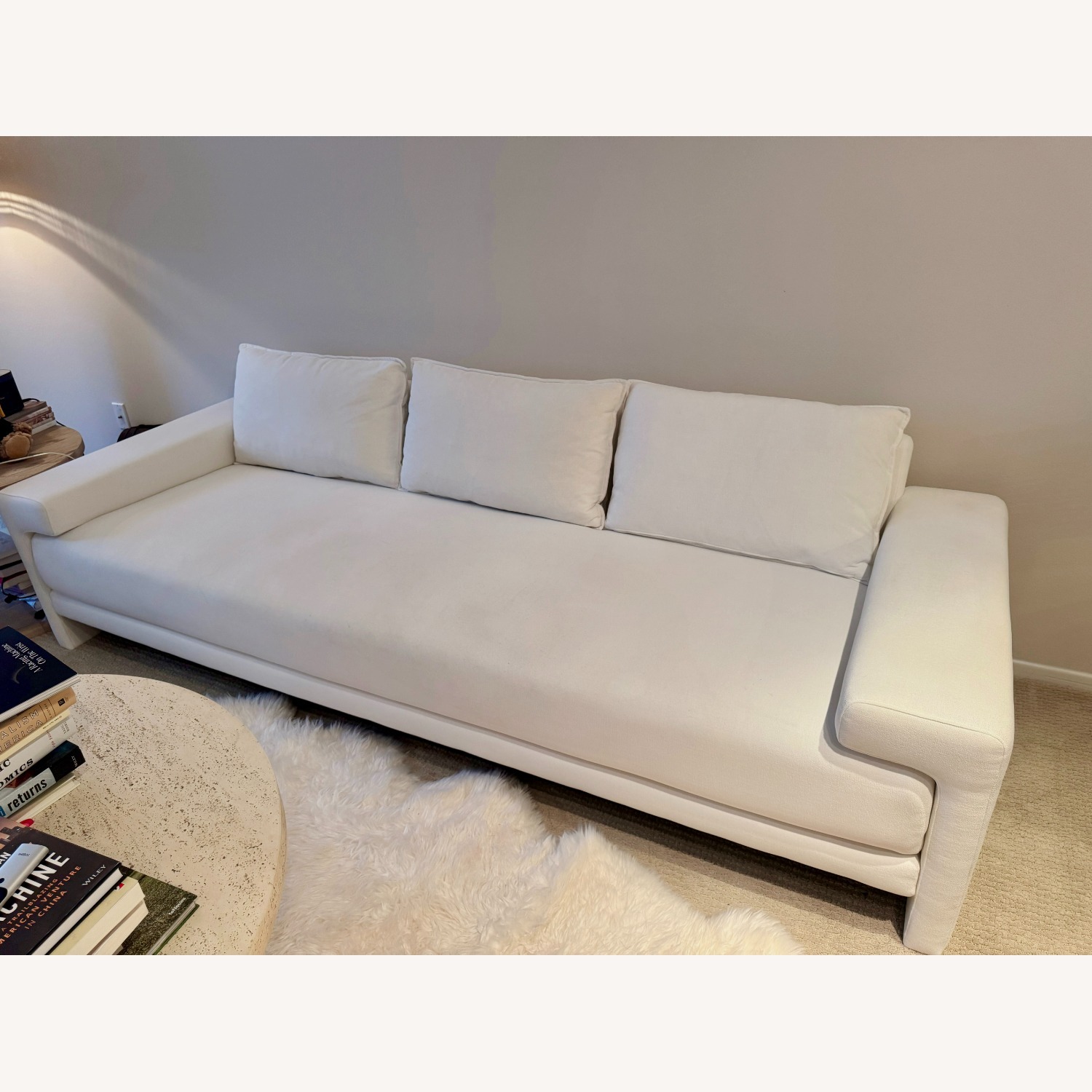 CB2 Designer 3-seater Sofa Camden White - image-1
