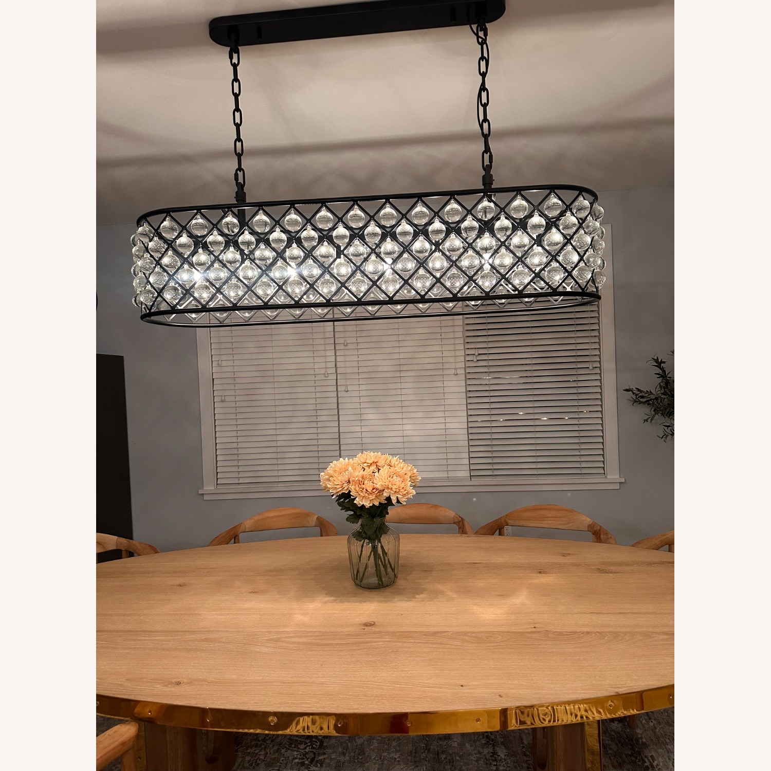 Restoration Hardware Crystal Halo 59" 8-Light Chandelier  - image-1