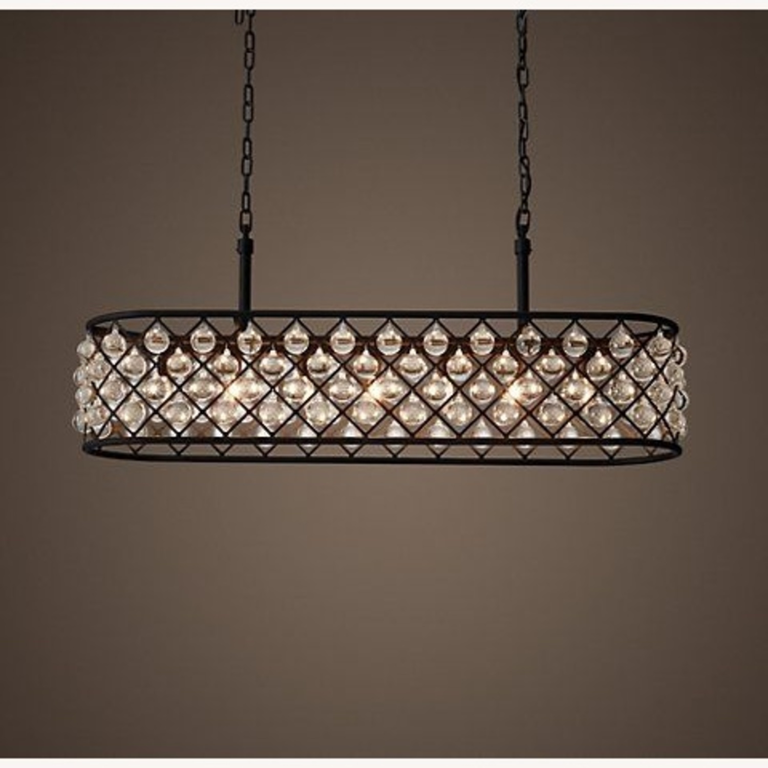 Restoration Hardware Crystal Halo 59" 8-Light Chandelier  - image-0