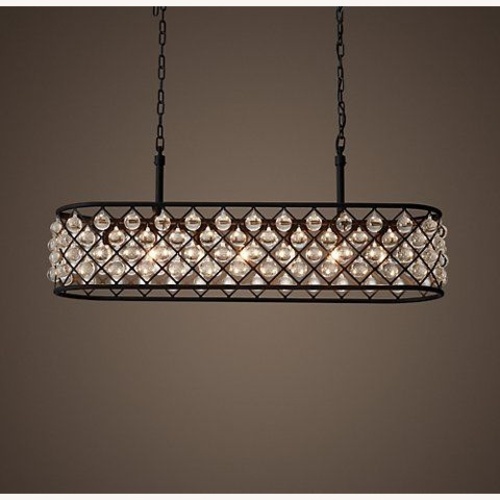 Used Restoration Hardware Crystal Halo 59" 8-Light Chandelier for sale on AptDeco