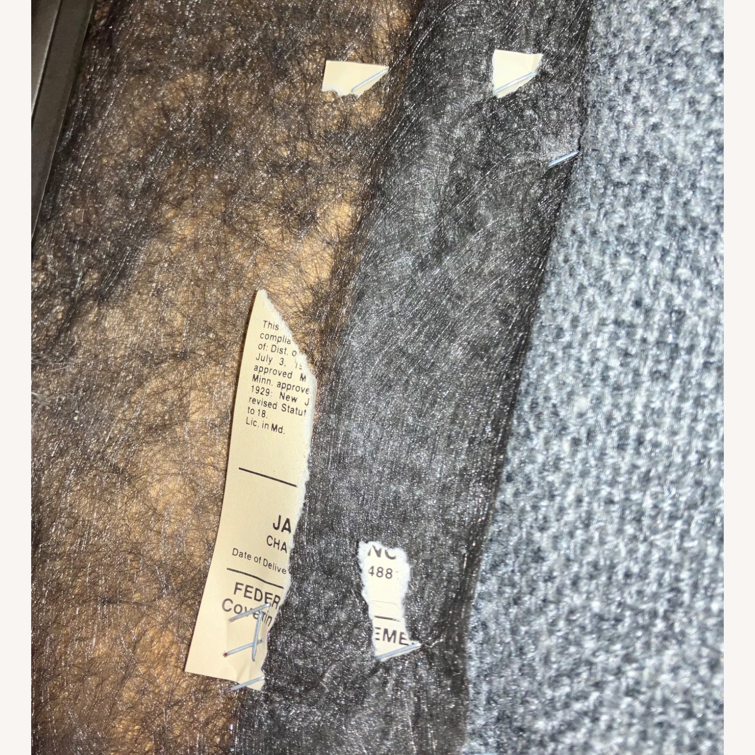 Vintage Midcentury Gray Upholstered Chairs - image-12