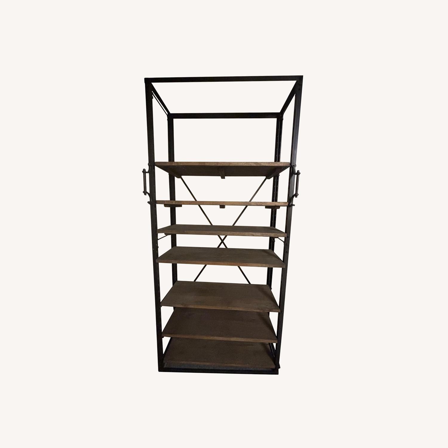 Industrial Iron and Wood Shelving  - image-0