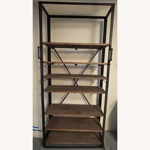 Used Industrial Iron and Wood Shelving for sale on AptDeco