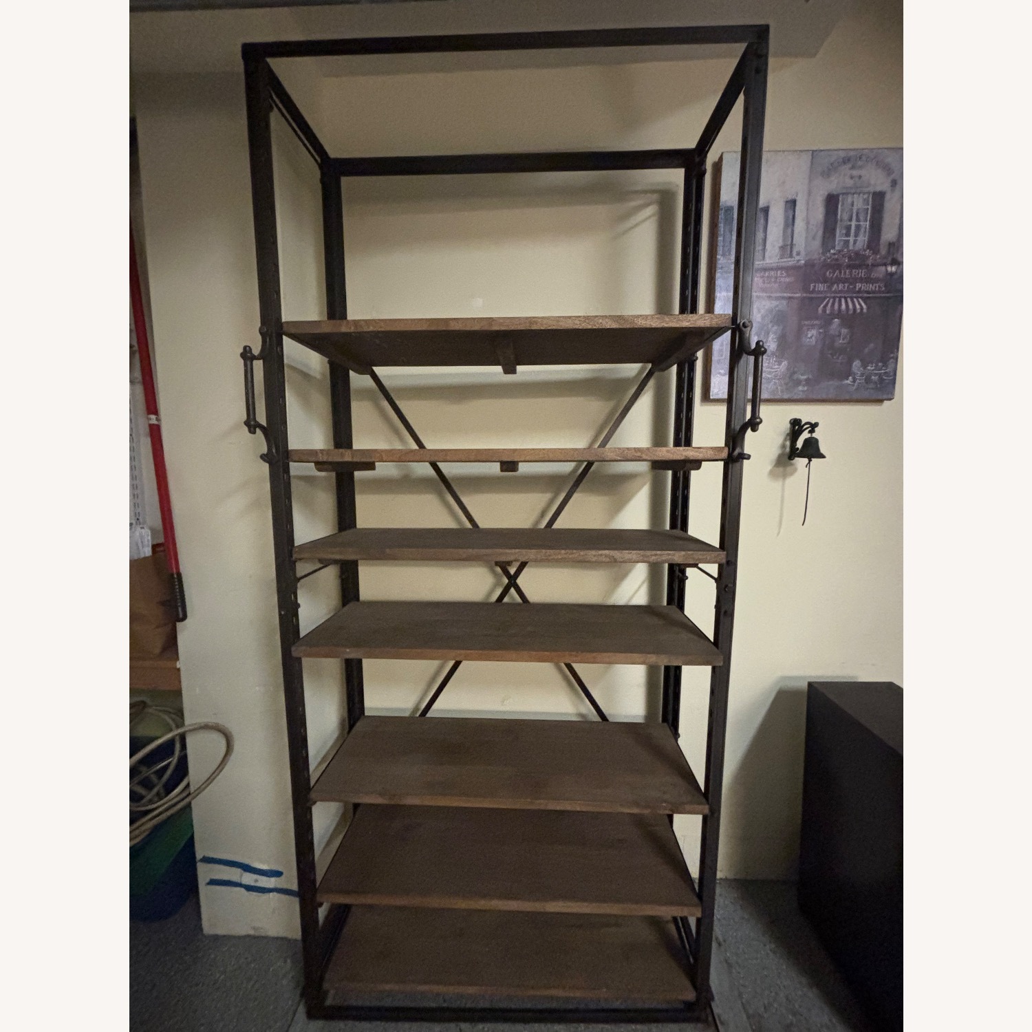 Industrial Iron and Wood Shelving  - image-2