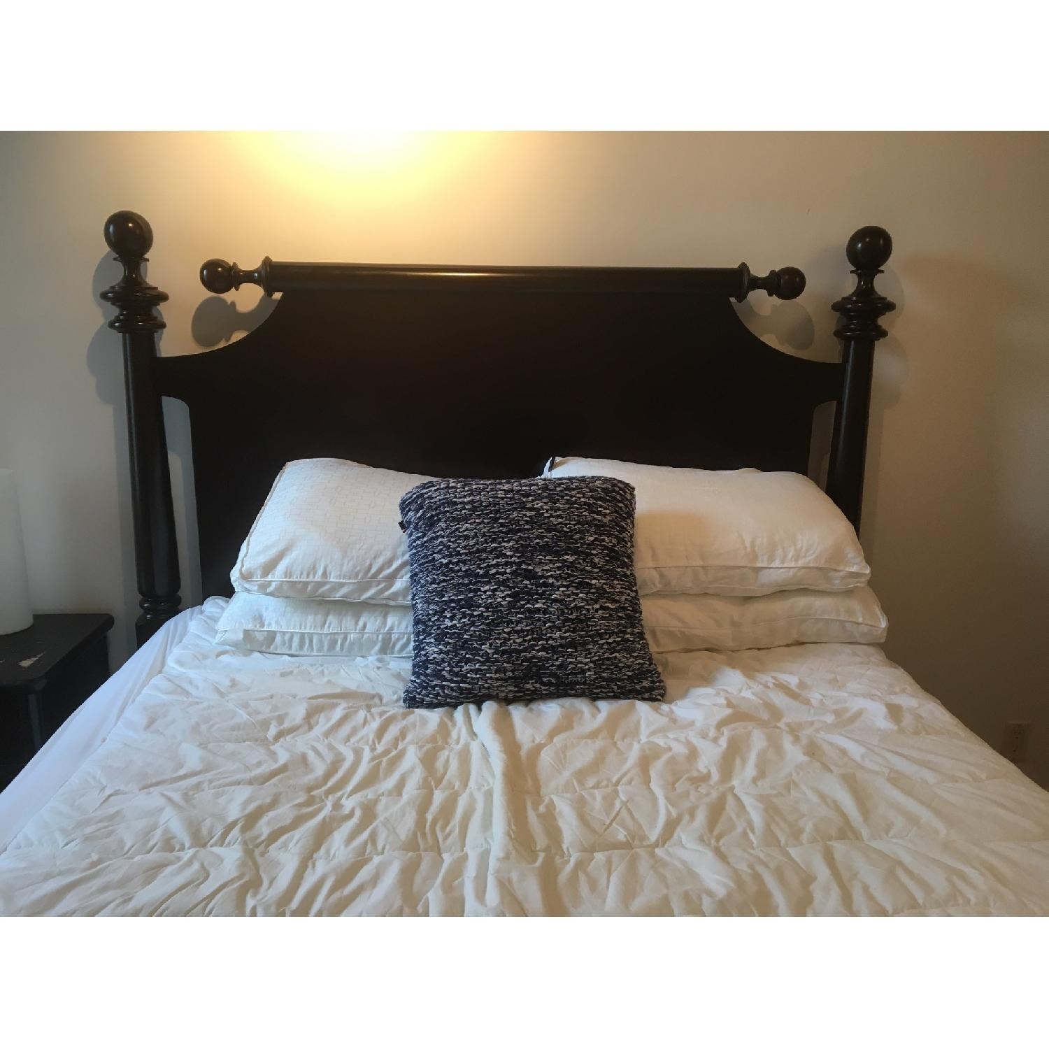 Martha Stewart Black Wood Queen Bed - image-3