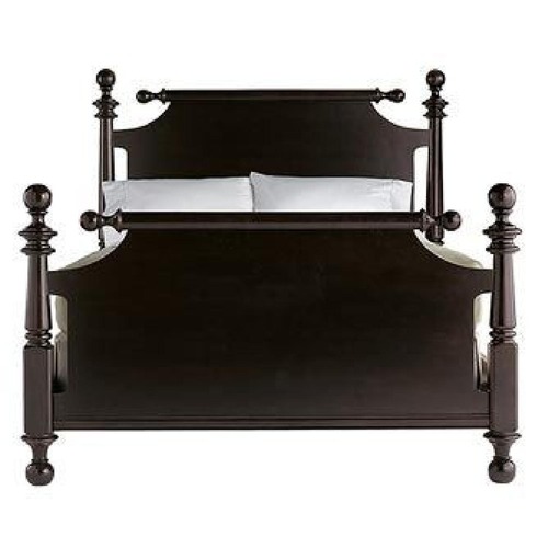 Used Martha Stewart Black Wood Queen Bed for sale on AptDeco