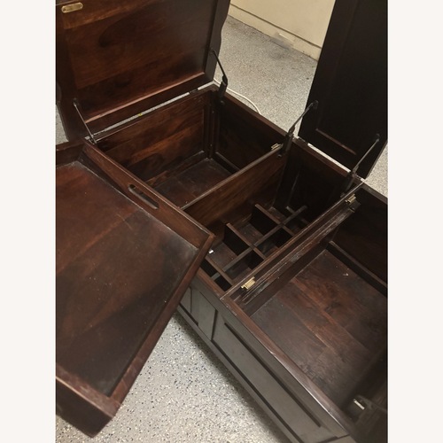 Used Vintage/Antique Finds Dark Brown Wood Chest for sale on AptDeco