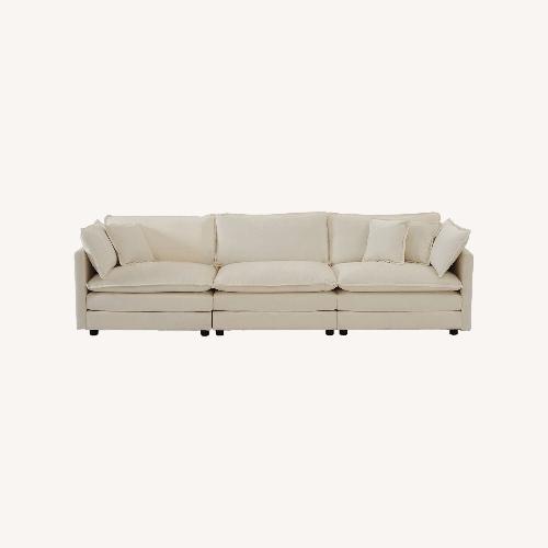 Used Bed Bath & Beyond Natural 3+ Piece Sectional for sale on AptDeco