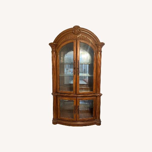 Used Aico Furniture Monte Carlo Pecan Curio for sale on AptDeco