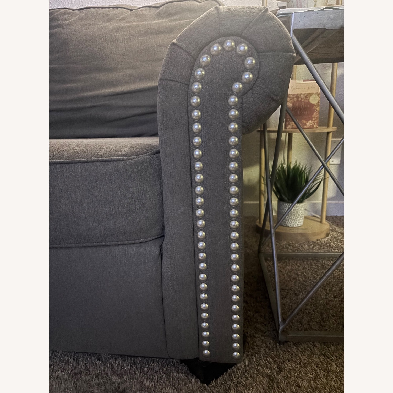 Ashley Furniture Dark Gray Fabric 3+ Seater Sofa - image-4