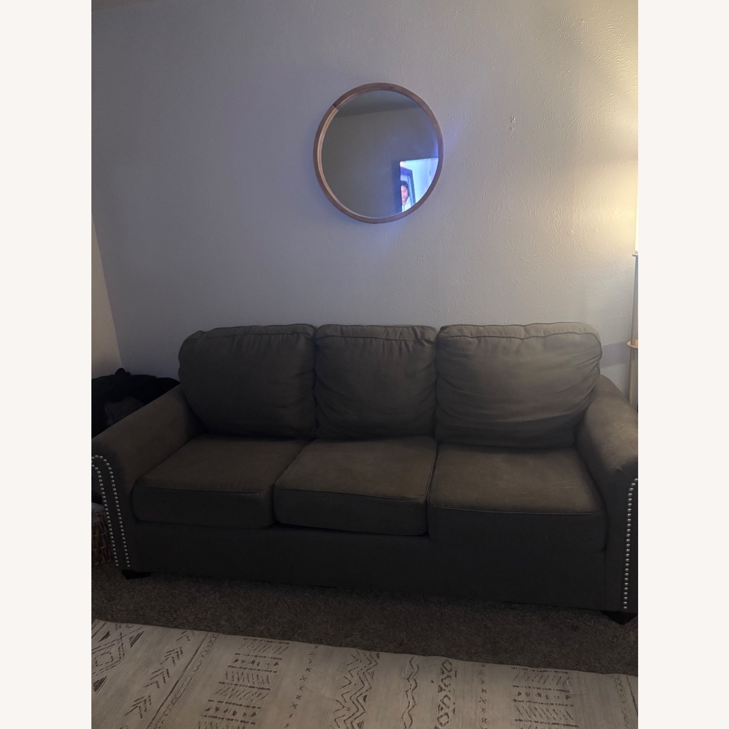 Ashley Furniture Dark Gray Fabric 3+ Seater Sofa - image-3