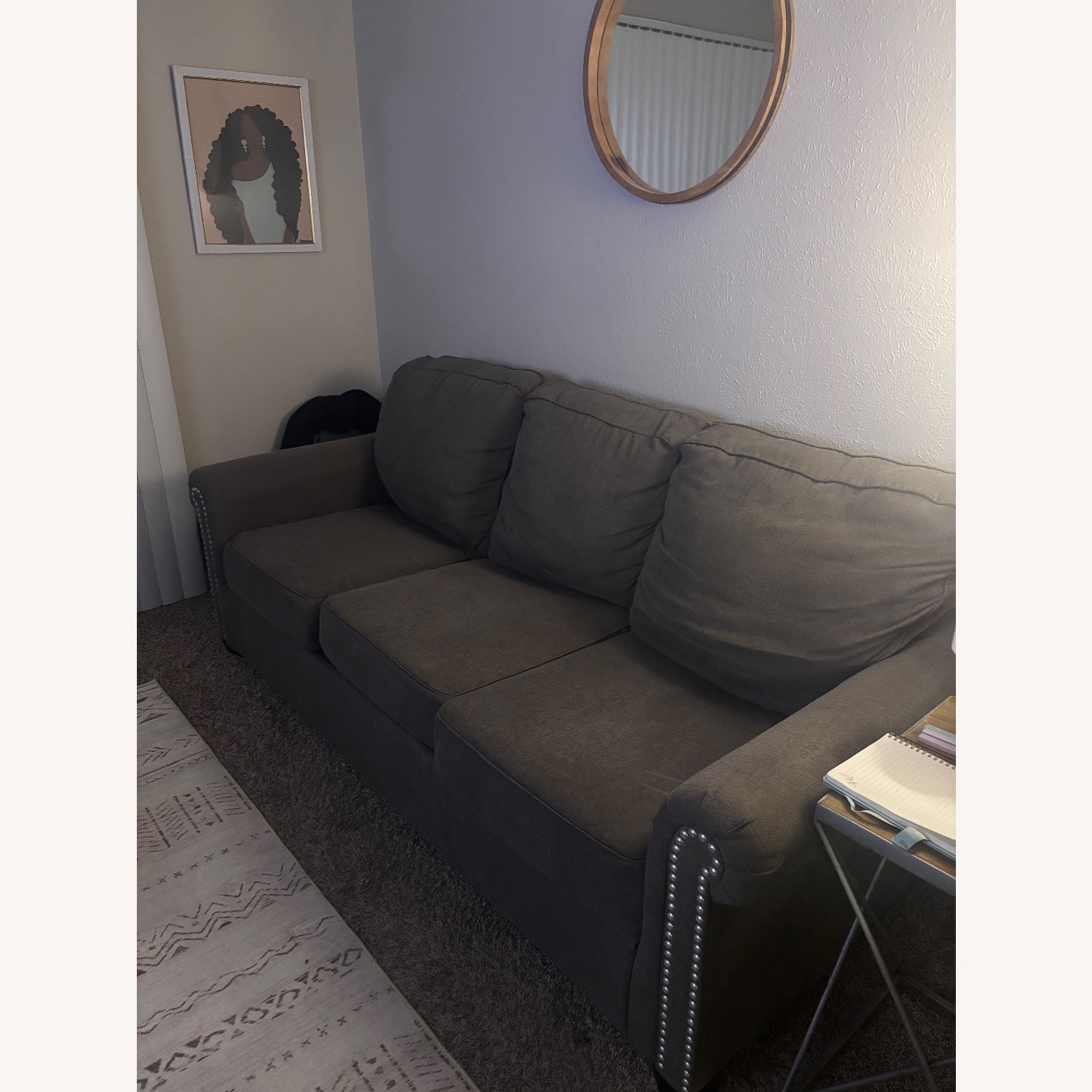 Ashley Furniture Dark Gray Fabric 3+ Seater Sofa - image-2