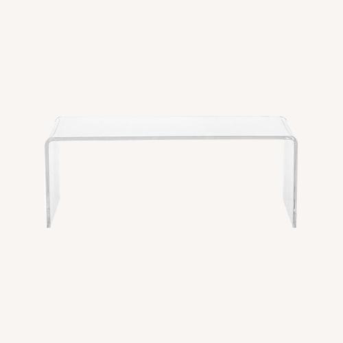 Used CB2 Peekaboo Acrylic Coffee Table for sale on AptDeco