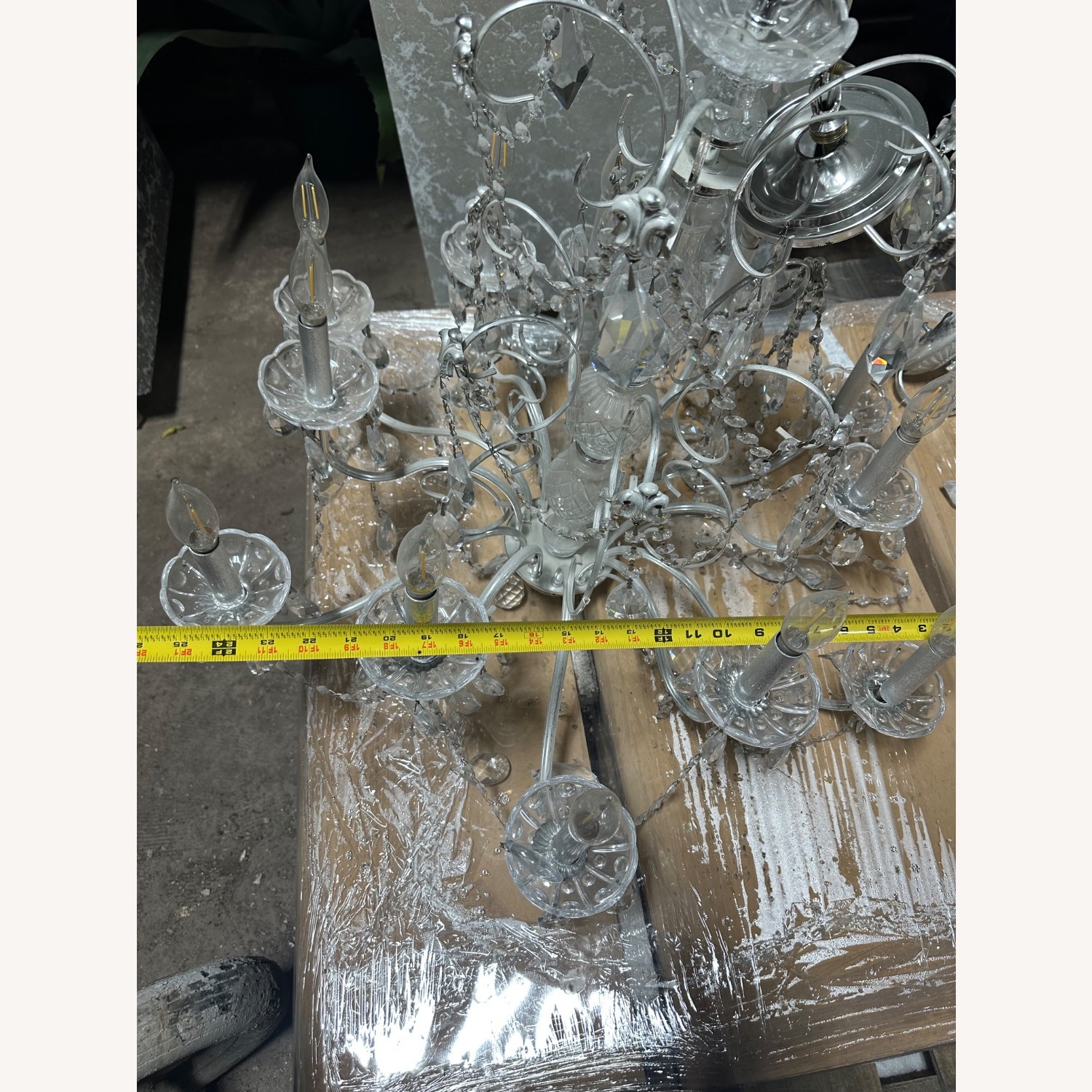 Silver Glass Ceiling Lamp - image-4