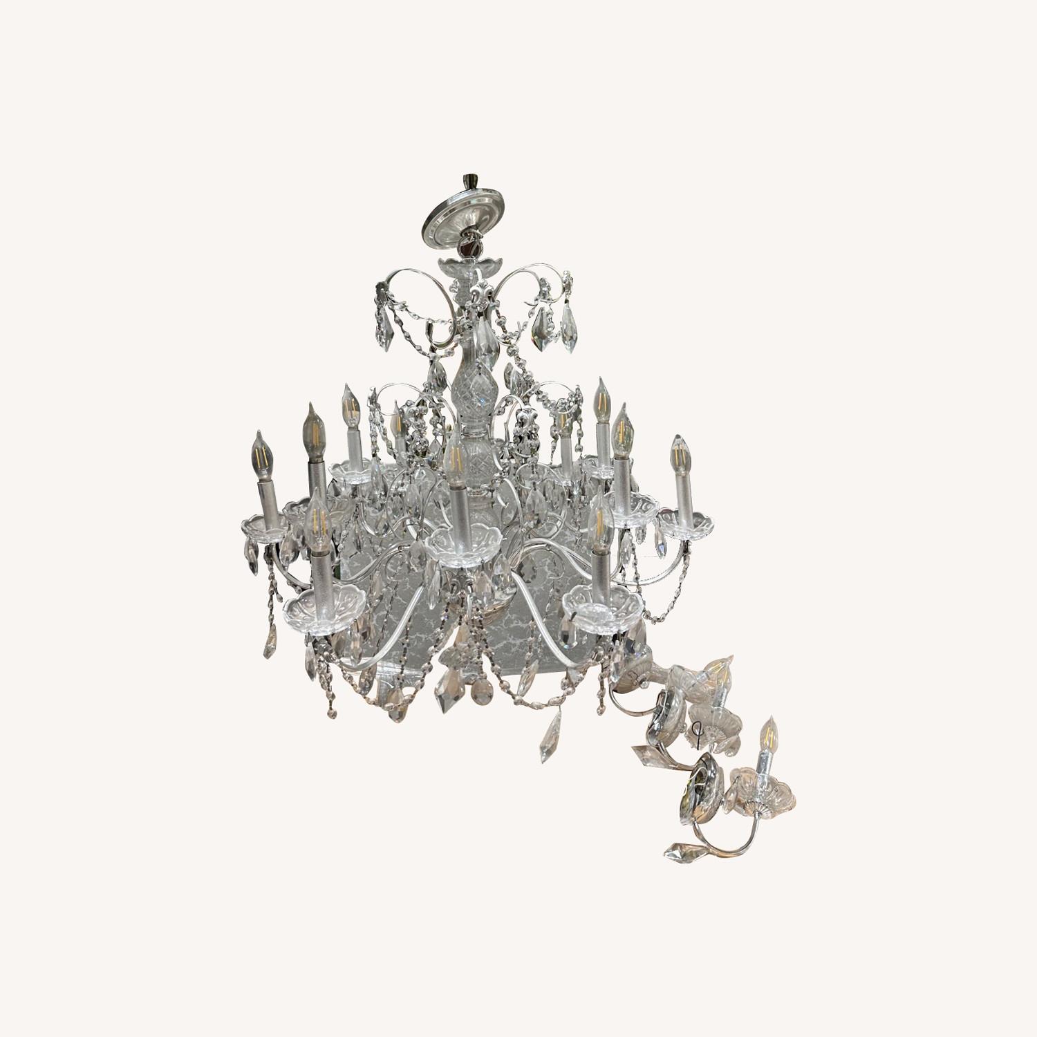 Silver Glass Ceiling Lamp - image-0