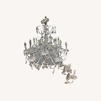 Silver Glass Ceiling Lamp
