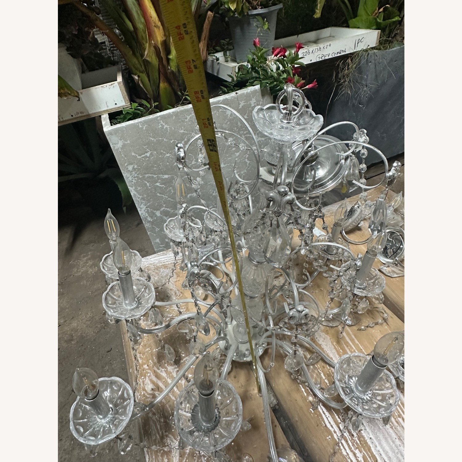 Silver Glass Ceiling Lamp - image-6