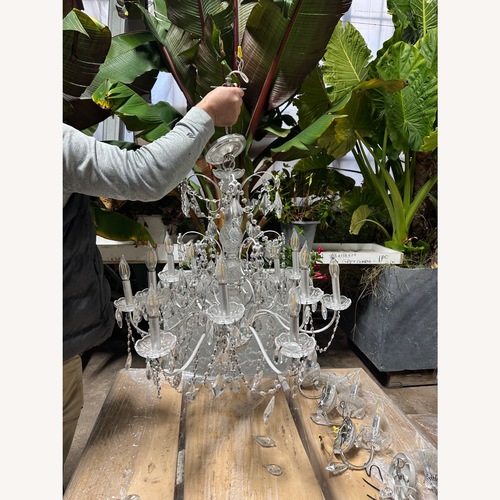 Used Silver Glass Ceiling Lamp for sale on AptDeco