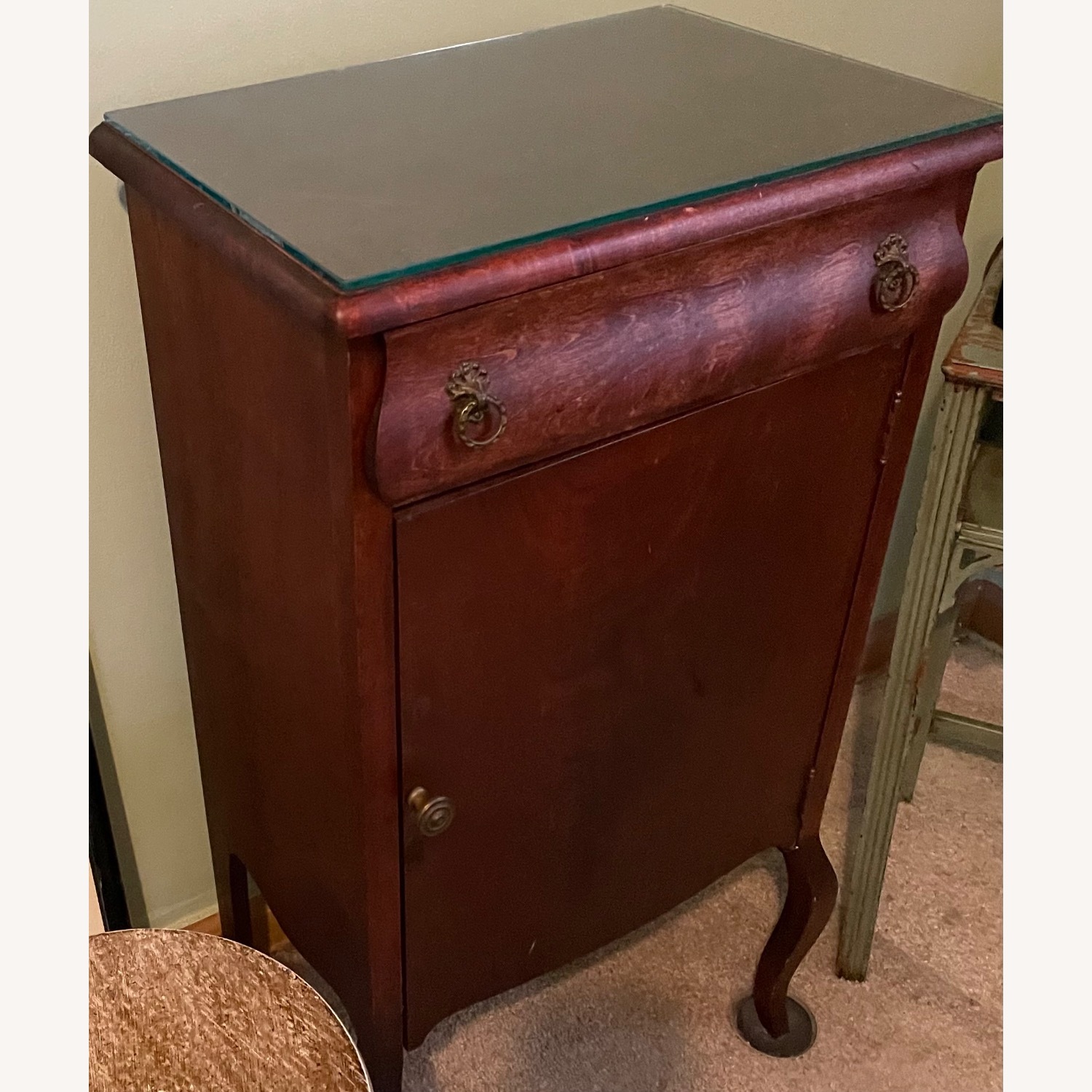 Vintage/Antique Finds Dark Brown Wood Side Table - image-2